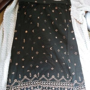 Floor-length witchy tribal skirt